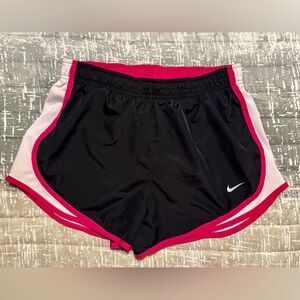 Nike Women's Black and Pink Athletic Shorts